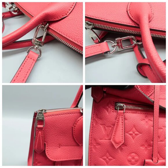 Louis Vuitton Pont Neuf Watermelon Red Monogram Leather Satchel - Picture 8 of 12